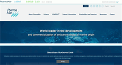 Desktop Screenshot of pharmamar.com